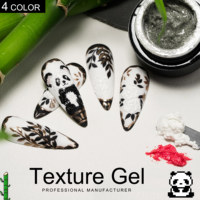 Gel UV Spécial pour Ongles Effet 3D Texturé, Gel Polish Grain de Sable, Gel Embossé Noir Blanc Crème, Couleurs Ajustables