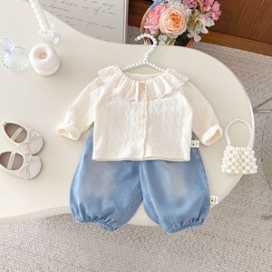 Angou, venta al por mayor, camisa informal suave para niña bebé con cuello redondo, cuello sólido, <span class=keywords><strong>de</strong></span> estilo occidental Camisa <span class=keywords><strong>de</strong></span> algodón, diseños <span class=keywords><strong>de</strong></span> blusa superior para niños - Product Image 6