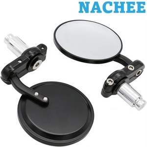 Espejos Retrovisores Universales Redondos de 3 Pulgadas para Motocicleta, Espejo Lateral Convexo de <span class=keywords><strong>7</strong></span>/8 Pulgadas y 22 mm para Harley, <span class=keywords><strong>Honda</strong></span>, Kawasaki, Suzuki, Yamaha - Product Image 1