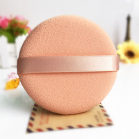 Offre Spéciale Latex Forme Ronde Foundation Puff Avec Ruban Cosmétique Visage Doux Houppette