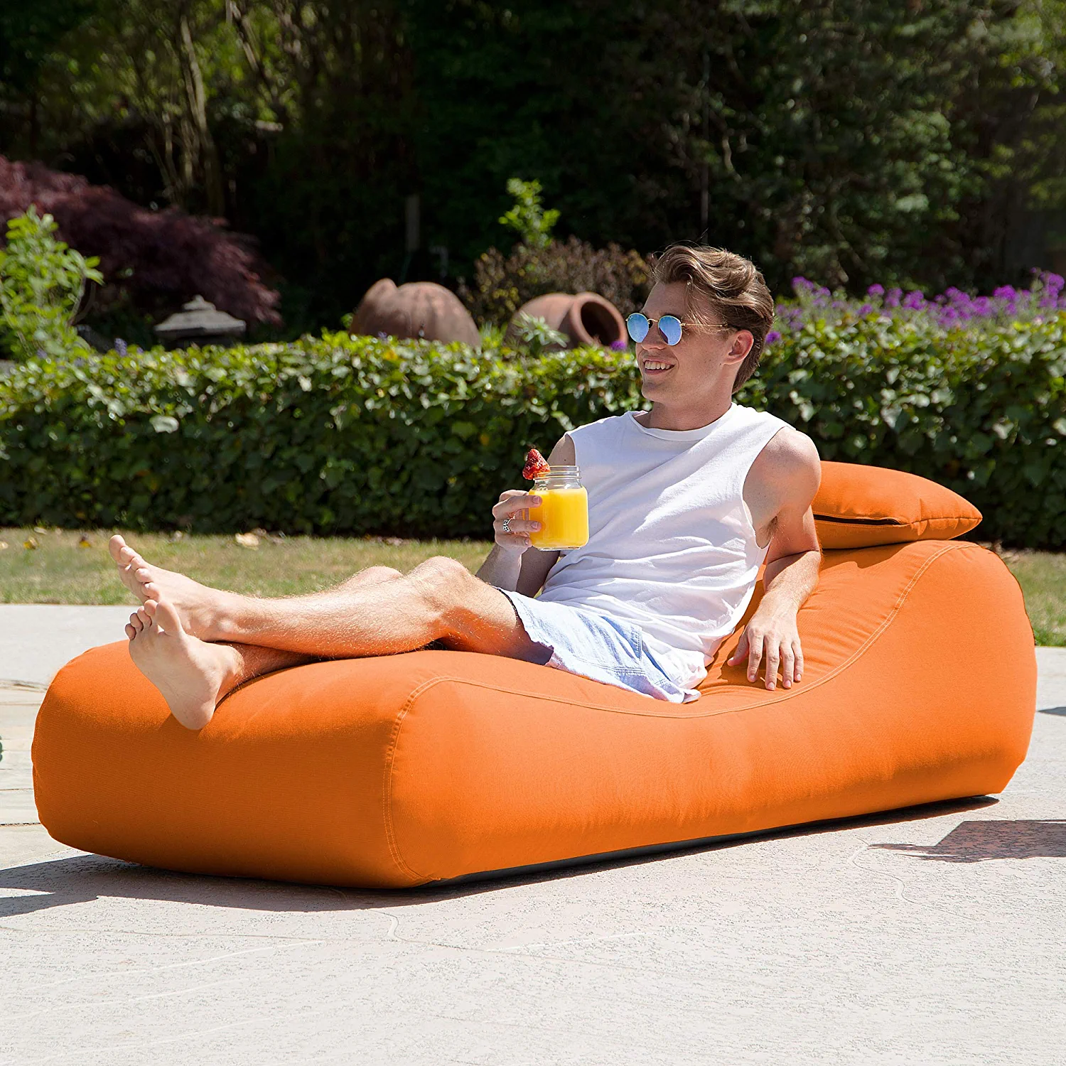 Pool and Beach Use Beanbag Loungers Durable Comfortable