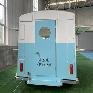 Camión de comida barato de alta calidad, precio de comida rápida, carrito de camiones de comida eléctrico azul móvil Vintage con equipos de cocina personalizados - Product Image 5