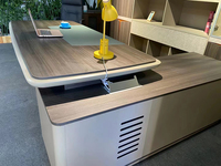 Ensemble de table de bureau ergonomique Table de bureau de directeur Bureau de luxe Bureau de direction Bureau de patron moderne