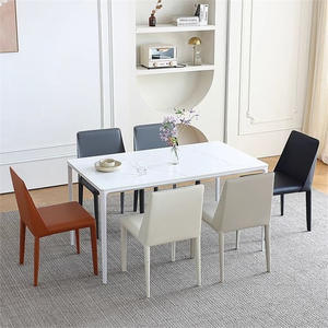 เก้าอี้รับประทานอาหารหนังสไตล์มินิมอลสมัยใหม่พร้อมพนักพิงสำหรับใช้ในบ้านสำหรับผู้ใหญ่ - Product Image 3