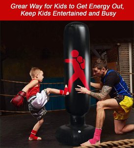 Tas <span class=keywords><strong>Boxing</strong></span> Anak-anak, Kantung Pukulan Berdiri Bebas Tiup Latihan Tendangan dari Stres 63 Inci - Product Image 6