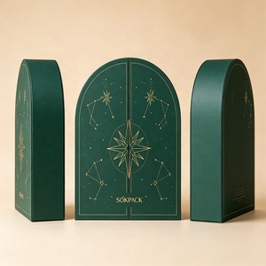 Boîte cadeau <span class=keywords><strong>calendrier</strong></span> <span class=keywords><strong>de</strong></span> l'Avent personnalisée 24 jours, emballage rigide magnétique en forme d'arche avec tiroir pour coffret surprise <span class=keywords><strong>de</strong></span> beauté compte à rebours <span class=keywords><strong>de</strong></span> Noël - Product Image 5
