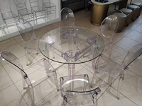 Ensemble table et chaises pour enfants en acrylique transparent de haute qualité de couleur personnalisée pour la fête