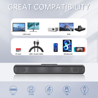 Barre de son TV 2.1 canaux avec subwoofer Barre de son avec USB HD MI ARC Optique Coaxial Aux BT Enceinte domestique sans fil Barre de son TV