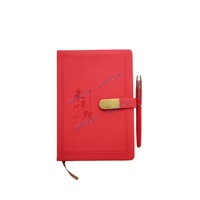 Ensemble de planificateur promotionnel en spirale avec porte-cartes de visite, stylo et porte-clés, carnet en PU