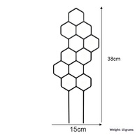 Support de plante grimpante créatif en plastique, motif nid d'abeille et feuille, treillis et cadre de support durable pour plantes en pot de jardin extérieur