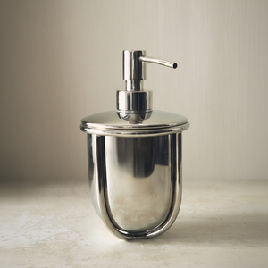 ที่จ่ายสบู่เหลวโลหะตกแต่ง ดีไซน์หรูหรา ทำจากเหล็ก พร้อมปั๊ม ช่วยเพิ่มความสวยงามให้กับห้องน้ำและห้องครัว - Product Image 1