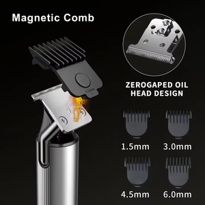 Tondeuse à barbe professionnelle Komindon pour hommes, lame en T à écartement zéro, rechargeable par USB, étanche IPX6, tondeuse à cheveux - Product Image 3