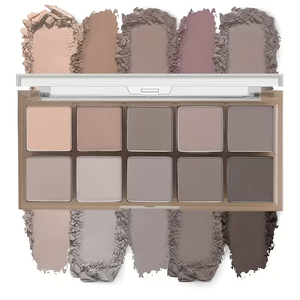 Paleta de Sombras de Ojos de 10 Colores: Rosa, Marrón, Negro Ahumado, Mate, para Contorno Facial, <span class=keywords><strong>Dorado</strong></span>, Gris, Marrón Tierra - Product Image 6