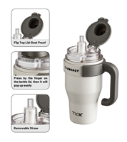 Gourde Isotherme en Acier Inoxydable avec Grande Poignée pour Café et Eau – Vente en Gros Direct Usine – Idéale pour le Bien-être