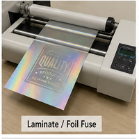 Rouleau de film holographique pour imprimante laser, plastifieuse à froid, étiquettes de cartes, emballage, dorure numérique, PET