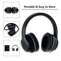 Casque sans fil circum-auriculaire ANC avec LED, étanche IPX3, son stéréo, basses profondes, 30 heures d'autonomie, design pliable pour les voyages et le bureau