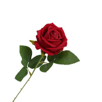 Roses en velours à longue tige au toucher réaliste pour la décoration de mariage et de la maison