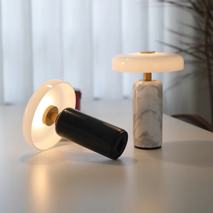 Phòng ngủ đầu giường thiết kế đèn bàn hậu hiện đại ánh sáng sang trọng sáng tạo đèn bàn <span class=keywords><strong>Scandinavian</strong></span> đèn bàn bằng đá cẩm thạch - Product Image 5