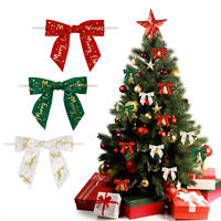Nœud Papillon de Noël Grande Taille en Polyester 100% Marque FYC, Idéal pour Décoration de Fêtes et Guirlandes – Nouveauté Tendance