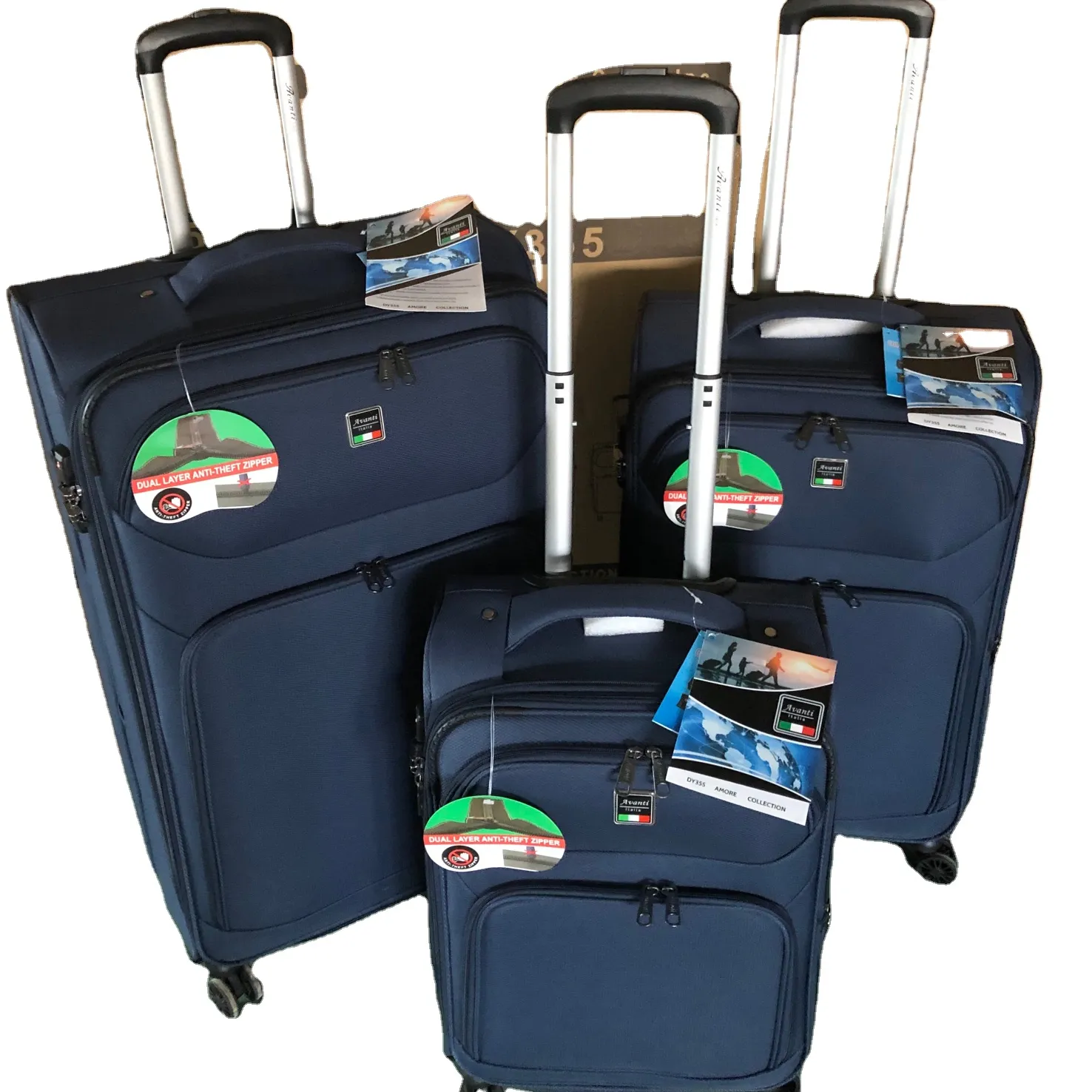 Ensemble de bagages à roulettes extensibles, poignée de valise à roulettes