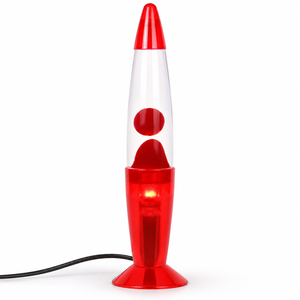 13 Inch Modern Red ABS <strong>Lava</strong> <strong>Lamp</strong> with E14 <strong>Bulb</strong> Base 110-240V Plug-In Night Light <strong>for</strong> Desk Bedroom Living Room - Product Image 1