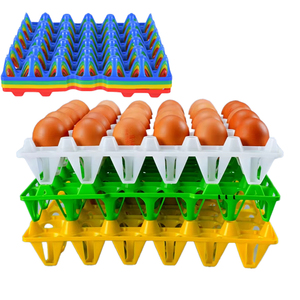 Nuevas Bandejas de Plástico Apilables de Alta Calidad y Duraderas para Huevos de Gallina, para Granjas Avícolas, con 1 Año de Garantía, para 30 Huevos - Product Image 1