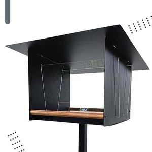 ג 'ה-mech עיצוב מודרני 30 x20 x 130 ס "מ עם לעמוד קל לנקות ארוגה חסין פחמן פלדה הטבעה מתקן מזין ציפור - Product Image 1