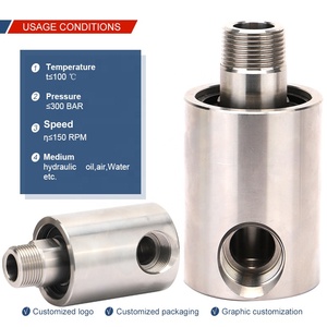 Raccords rotatifs en acier inoxydable pour machine <span class=keywords><strong>de</strong></span> lavage <span class=keywords><strong>de</strong></span> voitures, haute pression, hydraulique, huile, gaz, eau - Product Image 2