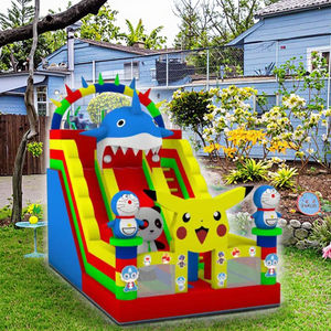 Château gonflable de sécurité pour enfants, personnalisé et coloré, avec toboggan pour jeux en plein air, parc d'attractions, saut à l'élastique - Product Image 5