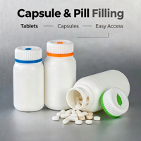 Flacon pharmaceutique OEM en PEHD 150/200/250 ml, conteneur personnalisé pour capsules de vitamines et compléments alimentaires, commande en gros uniquement, pas de stock disponible