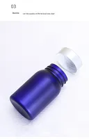 100ML PET Mat Huile de Poisson Médecine Bouteille Santé Suppléments Vide Tablette Capsule Plastique Sous-Embouteillage pour le Stockage des Bonbons