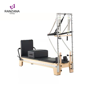 Torre de reformador de trapecios para Pilates, cama de madera interior para entrenamiento de medio trapecio para restructuración de estudio para aplicación de estudio de Pilates - Product Image 1