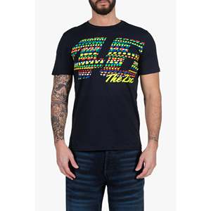 T-shirt officiel VR46 pour homme, collection The Doc, couleur bleue, 100% coton, manches courtes, tailles XS-XXXL, en vente - Product Image 3