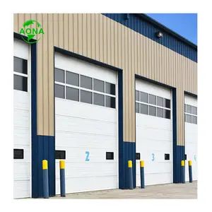 Puerta de garaje seccional de espuma de poliuretano industrial con buen panel