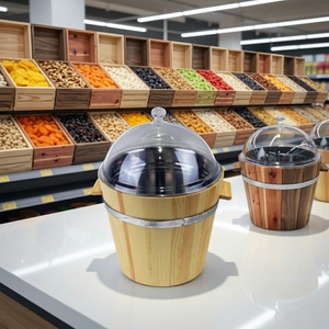Barril cilíndrico de madera de grado alimenticio para almacenamiento en seco - Precio de fábrica - Product Image 2