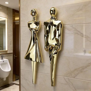 <span class=keywords><strong>Letrero</strong></span> de <span class=keywords><strong>Baño</strong></span> para <span class=keywords><strong>Hombres</strong></span> y Mujeres de Aluminio Aeronáutico con Acabado Electrochapado de Lujo, Adhesivo, con 1 Año de Garantía para Hotel - Product Image 1