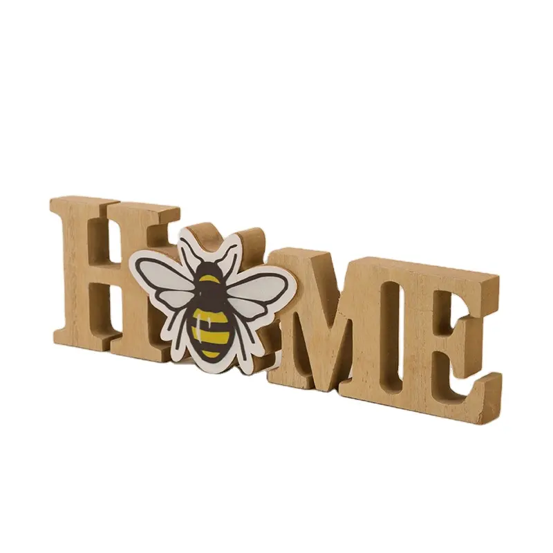 Creative Wooden Crafts English Letter Wooden Block Home Decoration Patch Accepts Customized Size and Thickness