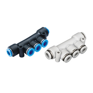 Raccord pneumatique rapide Xingyi Technology série PKG6 8 10, réducteur de diamètre, cinq voies, pour tuyau d'air PU, raccord droit - Product Image 3