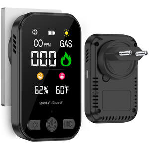 4 ב 1 פחמן חד חמצני גז טבעי דליפת עשן גלאי טמפרטורה ולחות עם גיבוי סוללה - Product Image 1