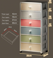Armoire de rangement à tiroirs multi-couches en PP léger, armoire de rangement à tiroirs pour chambre à coucher et bureau