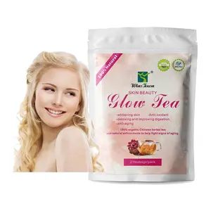 Naturale Glow tea private label spot a base di erbe dissolvenza alleggerimento bellezza detox 7 giorni pelle sbiancante tè