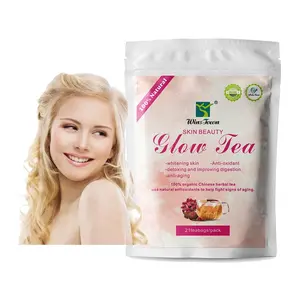 Tự Nhiên Glow Trà Nhãn Hiệu Riêng Thảo Dược Tại Chỗ Fading Sáng Vẻ Đẹp Detox 7 Ngày Da Làm Trắng Trà