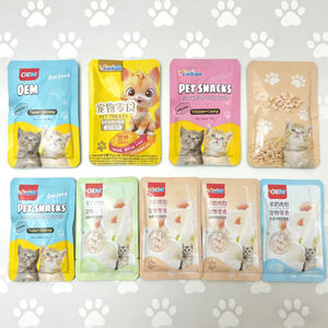 Snacks Húmedos para Gatos al por Mayor Personalizados de Fábrica, Varios Sabores, Salmón, Atún, Comida Natural para Gatos, Golosinas para Gatos - Product Image 1
