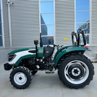 Tracteur agricole à roues YIBANG 80HP 4x4 à transmission par engrenages, équipement agricole essentiel, comprend moteur, boîte de vitesses, roulement, garantie 1 an