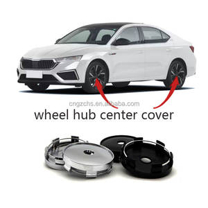 Skoda Octavia 래피드 파비아 최상 KAMIQ SCALA Citigo Virs 4 개/세트 56mm 자동차 휠 허브 센터 Ca Ps 커버 로고 액세서리 - Product Image 2