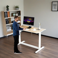 Meuble de bureau intelligent au design moderne, table de travail électrique réglable en hauteur, bureau assis-debout, chaise confortable