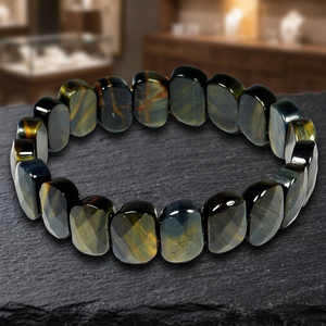 tiger Eye <b>Bracelet</b> Exotic Faceted Bead <b>Bracelet</b> for Reiki <b>Healing</b> - Product Image 3