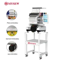Machine à broder automatique à tête unique, 15 aiguilles, équipement informatisé pour la production de logos sur casquettes, t-shirts et vêtements