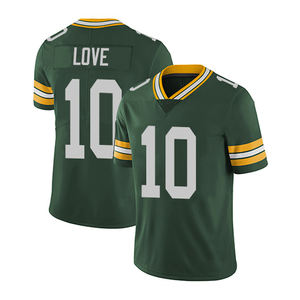 Vente en gros de maillots de football Green Bay pour hommes, 8 maillots Josh Jacobs 4 Brett Favre 85 Tucker, chemises brodées de qualité supérieure - Product Image 3