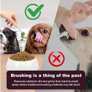 Poulet Bacon Saveur Chien Haleine Désodorisant Probiotiques Herbes Poudre pour Plaque Élimination Du Tartre Dents Nettoyage Oral Care Supplément - Product Image 3